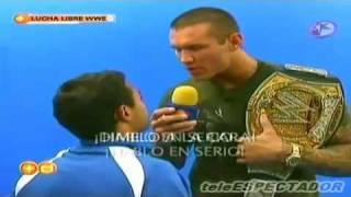 Randy Orton goes off on Mexican Reporter [upl. by Mongeau543]