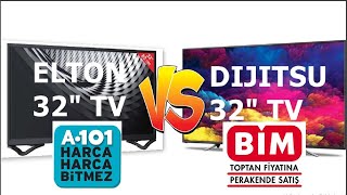 BİM Dijitsu 32quot TV İle A101 Elton 32quot TV Karşılaştırması [upl. by Belcher]