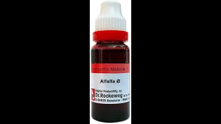 Alfalfa Q  Homeopathic Medicine Alfalfa  Action Symptoms amp Uses  For Weight Gain And Energy [upl. by Damas]