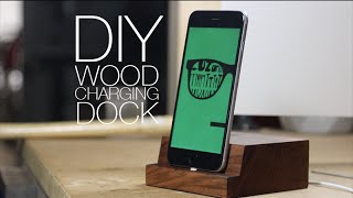 Make Wooden iPhone Charging Dock  DIY Project [upl. by Roshelle]