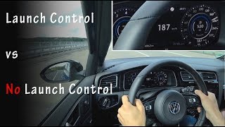 VW Golf R Variant Launch Control withwithout acceleration 0100 kmh 060 mph  Autogefühl [upl. by Urbas304]