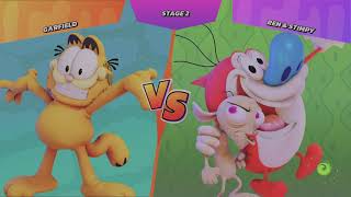 Nick AllStar Brawl garfield gameplay [upl. by Naloc]