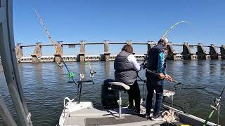 Sister Gail fishing with Catfish Dan McCaulley on the Arkansas River [upl. by Neely]