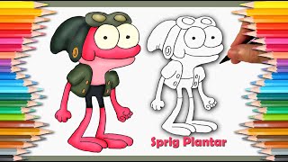 How to draw Sprig Plantar from Amphibia  step by step [upl. by Nickelsen371]