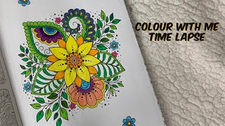 Relaxing Speed Colouring using FELT TIP PENS 😴  Adult Colouring Book [upl. by Nabe546]