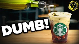 Food Theory The New Starbucks Drink is a Total FAILURE Olive Oil Coffee [upl. by Grous702]