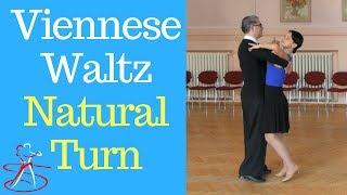 Viennese Waltz Basic Steps  The Natural Turn [upl. by Nyrhtac441]