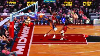 NBA Jam TE ARCADE 1080P HD PLAYTHROUGH  CHICAGO BULLS VS NEW YORK KNICKS [upl. by Harlow]