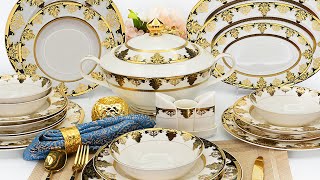 High Quality 2021 new design luxury collection tableware set Wholesale  Karosa Chinaware [upl. by Eniaral]