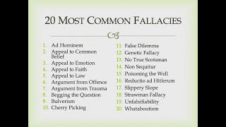 20 Most Common Logical Fallacies [upl. by Garrik817]