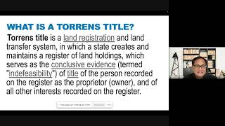 WHAT IS THE TORRENS SYSTEM OF LAND TITLING WHO FOUNDED IT WHAT ARE ITS PURPOSES amp PRINCIPLES [upl. by Sacksen772]