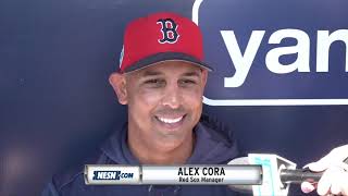 Alex Cora ahead of Red SoxYankees spring training game [upl. by Selohcin]