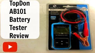 Topdon AB101 Battery Tester Review  ArtiBattery 101 [upl. by Hildagard]