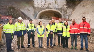 El consejero Chivite visita las obras de duplicación del túnel de Belate [upl. by Neuburger]