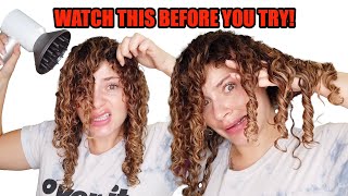 I TRIED THE VIRAL PLUMP METHOD ON MY CURLY HAIR watch this before you try [upl. by Ilellan]