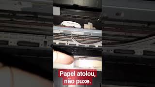 Papel atolado não puxe desligue e religue a impressora Epson [upl. by Alael]