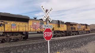 Línea Transcontinental Union Pacific Sunland Park New Mexico 23 dic 2017 [upl. by Brottman127]