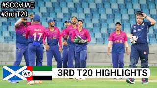 Scotland vs United Arab Emirates 3rd T20 2024 Highlights  SCO vs UAE Today 14th march Match [upl. by Anerrol]