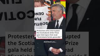 Protesters interrupt Giller Prize gala [upl. by Itnuahsa]