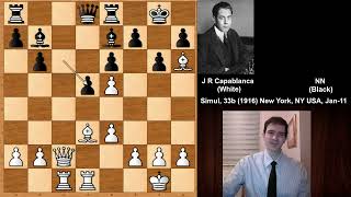 Jose Raul Capablanca vs NN  New York 1916 [upl. by Kilah]