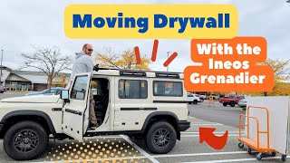 Moving Drywall with the Ineos Grenadier [upl. by Arimas]