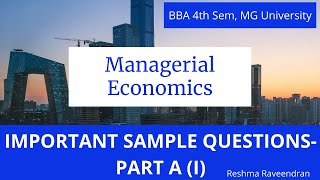 Important sample questionsManagerial Economics BBA 4th sem [upl. by Dulsea]