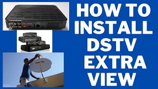 How to install dstv extra view with 2 hd decoders twin lnb diplexer smart lnb Jhb [upl. by Nnov755]