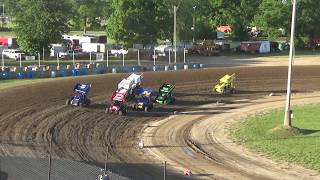 Hirams Lightning Sprints Heat Race 1 at Crystal Motor Speedway on 06022018 [upl. by Chader]