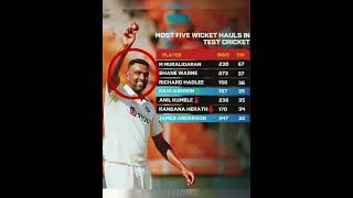 FIVE WICKETS HAULS IN TEST CRICKETwplviratkohlirohitsharmaiplipl24t20worldcupcricket [upl. by Soule]