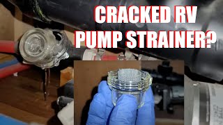 Cracked Water Pump Strainer Filter Replacement  SHURFLO [upl. by Anade]