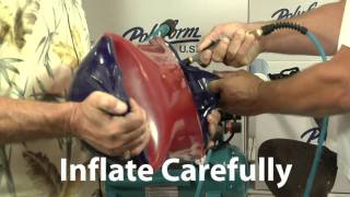 Polyform Fender Inflation with a compressor in detail [upl. by Barncard]