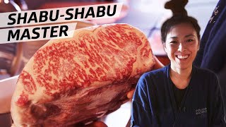 Chef Mako Okano Serves the Worlds Only ShabuShabu Omakase — Omakase [upl. by Dnaletak]