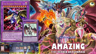 BEST FUSION Dragonmaid Five Headed Dragon  Dragonmaid Deck May 2024 YuGiOh MASTER DUEL [upl. by Alleunamme636]