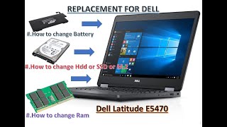 How to change battery for dell latitude E5470 Ram ssd or hdd or M2 dell e5470 ssd replacement [upl. by Hillyer]