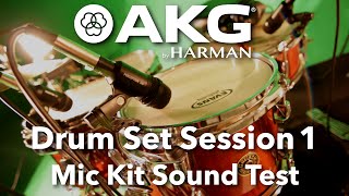 AKG Drum Set Session 1  Microphone Kit  Sound Test [upl. by Seaton]