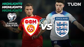 Macedonia del Norte Vs Inglaterra  HIGHLIGHTS  UEFA Qualifiers 2023  TUDN [upl. by Suoivart]