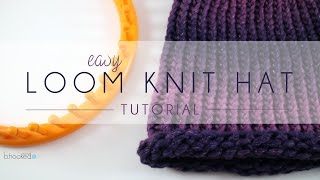 Beginner Loom Knit Hat [upl. by Jerrome]