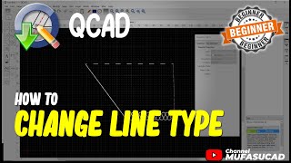 QCAD How To Change Line Type [upl. by Kelda]