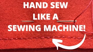 Hand Sewing Tutorial RIGHT HANDED Backstitching [upl. by Rafaelia294]