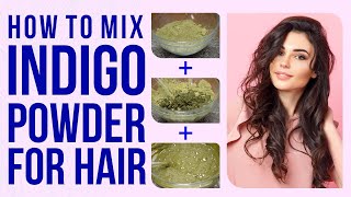 How To Mix Indigo Powder For Hair  Indigo Hair Pack [upl. by Kemble]