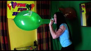 Blowing Up Balloons Green vs Purple The 2 Balloon Challenge [upl. by Sivart]