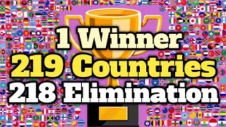 219 Countries amp 218 Elimination Marble Race Tournament in Algodoo  World Marble Race [upl. by Ivens]