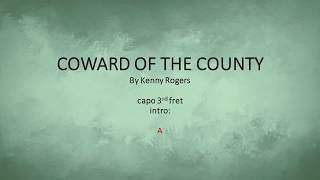 Coward of the County by Kenny Rogers  Easy chords and lyrics [upl. by Atinrehs]