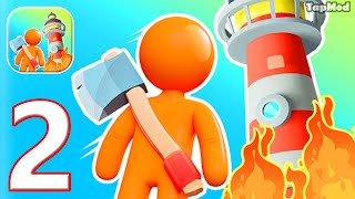 Fire Ranger  Gameplay Walkthrough Part 2 Stickman Camp Manager amp Fire Ranger  iOS Android [upl. by Nesline]