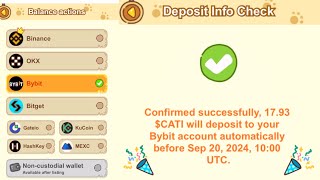 Catizen Airdrop Claim How to add CATI token ByBit deposit address to Catizen game [upl. by Rourke883]