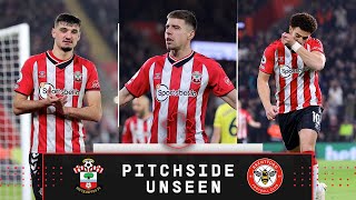 PITCHSIDE UNSEEN Southampton 41 Brentford  Premier League [upl. by Enomor626]