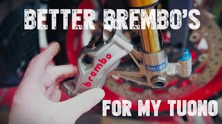 Better Brembos for my Tuono Aprilia service Part 2 Upgrading brakes HEL Master Cylinder [upl. by Clover838]