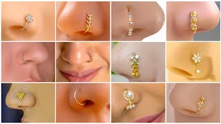 Latest Gold Nose Ring Design 2024  Gold Nose Ring New Design Gold Nose Pin Designs [upl. by Wailoo]