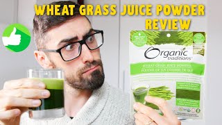 WHEAT GRASS JUICE POWDER  REVIEW  Best Value Organic Traditions [upl. by Ehgit]