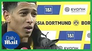 Moment Jude Bellingham brings up Dortmund vs Bayern refs history of matchfixing [upl. by Holbrooke494]